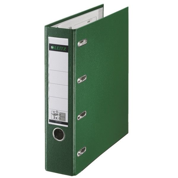 Leitz Plastic dubbele map met twee mechanismen A4, groen, 8,2 cm rugbreedte