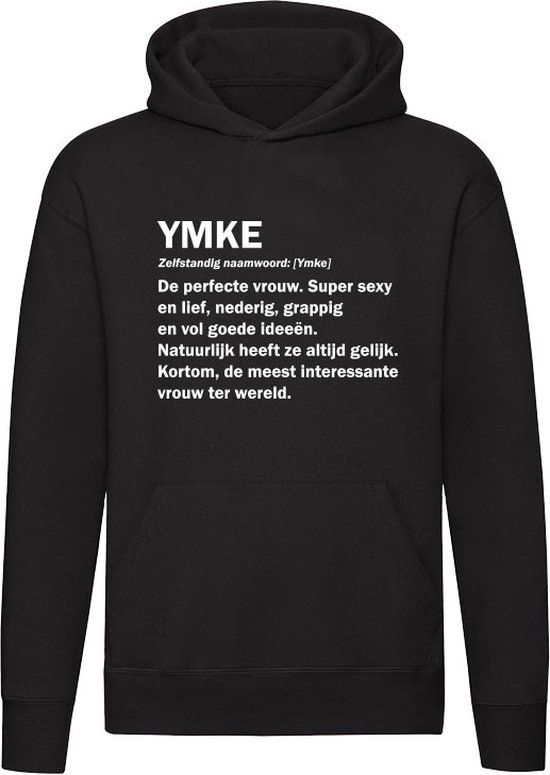 Sol's Ymke Grappige Hoodie - Zwart - Unisex - Katoen - Cadeau