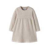 NAME IT BABY gebreide A-lijn jurk - beige