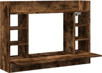 vidaXL Wandbureau 105x48x75 cm bewerkt hout gerookt eikenkleurig