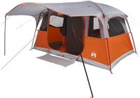 vidaXL Tente tunnel 10 personnes Gris et Orange Polyester et Acier