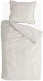 Walra Dekbedovertrek Gentle Stripes - 140x220 cm - 100% Katoen (BCI) - Off White / Bruin