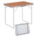 WOLTU CPT8135ei Campingtafel, klaptafel, reistafel met handgreep, 70 x 50 x 60 cm (l x b x h), inklapbaar, tuintafel van aluminium en MDF voor picknick, strand, in de natuur, eik, CPT8135ei
