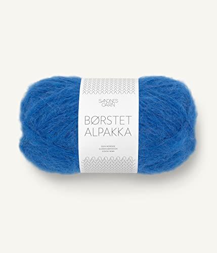 Borstet Sandnes Garn Borstet Alpakka col. 6046 jolly blue ca.110 m 50 g