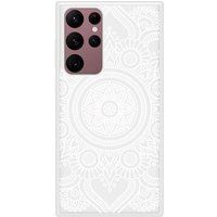 Samsung Galaxy S22 Mandala blanc Verstevigd hoesje met sublimatie bedrukking