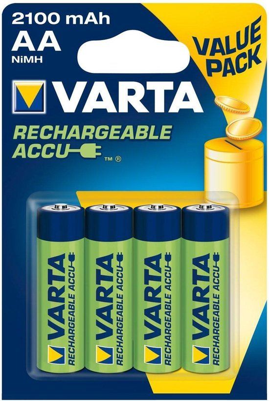 Varta AA 2100mAh NiMH Rechargeable Battery - 4 Pack
