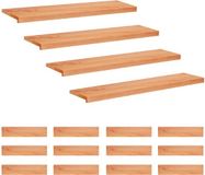 vidaXL Trapmatten 16 st Lak 110 x 30 x 2 cm Massief beukenhout