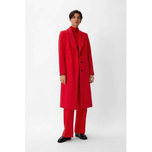 comma comma lange coat rood