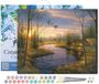 Figured'Art Peinture par Numéro Adultes avec cadre - Maison de campagne au crépuscule - Kit de peinture acrylique fait main DIY complet - Toile 40x50cm déjà encadrée