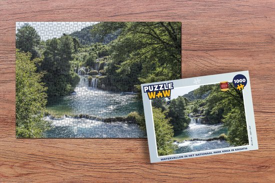 MuchoWow Puzzel Watervallen in het Nationaal park Krka in Kroatië - Legpuzzel - Puzzel 1000 stukjes volwassenen - Sinterklaas cadeautjes - Sinterklaas voor grote kinderen