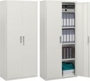 Homcom archiefkast - staal - 80L x 40B x 180H cm - wit