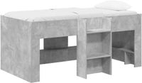 vidaXL Kinderhoogslaper Betongrijs 80 x 160 cm Bewerkt hout
