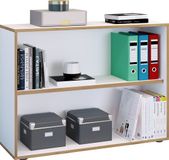 VCM Salia 2-voudige boekenkast, 100 cm breed, wit