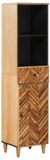 Maison Exclusive Armoire de salle de bain exclusive - Marron - 38 x 33,5 x 160 cm - Bois massif de manguier