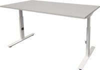 Schaffenburg Verstelbaar Bureau - Linesto 120x80 grijs - wit frame