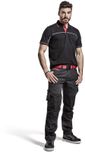 Blåkläder Service Werkbroek met stretch 1495-1330 - Zwart/Rood - D120