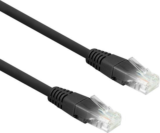 ACT Eminent Zwarte 10 meter U/UTP CAT6 patchkabel met RJ45 connectoren IM8910