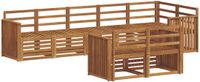 vidaXL - Bank loungeset - 8 zitplekken - Naturel - Polyester