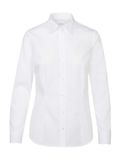 Seidensticker Damesblouse, modieuze blouse, gemakkelijk te strijken met overhemdkraag, slim fit, lange mouwen, 100% katoen, Wit