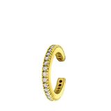 Lucardi Dames Earcuff goldplated zirkonia