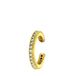 Lucardi Dames Earcuff goldplated zirkonia