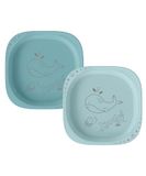 nip Green Eco Baby- en kinderborden, set van 2, diermotief, blauw