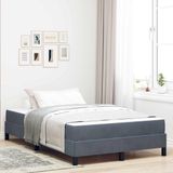 vidaXL Boxspring bed met matras Donkergrijs 120 x 200 cm Stof