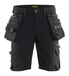 Blåkläder X1900 Werkbroek Kort 4-weg Stretch 1988 - Zwart - Maat 52 (L)
