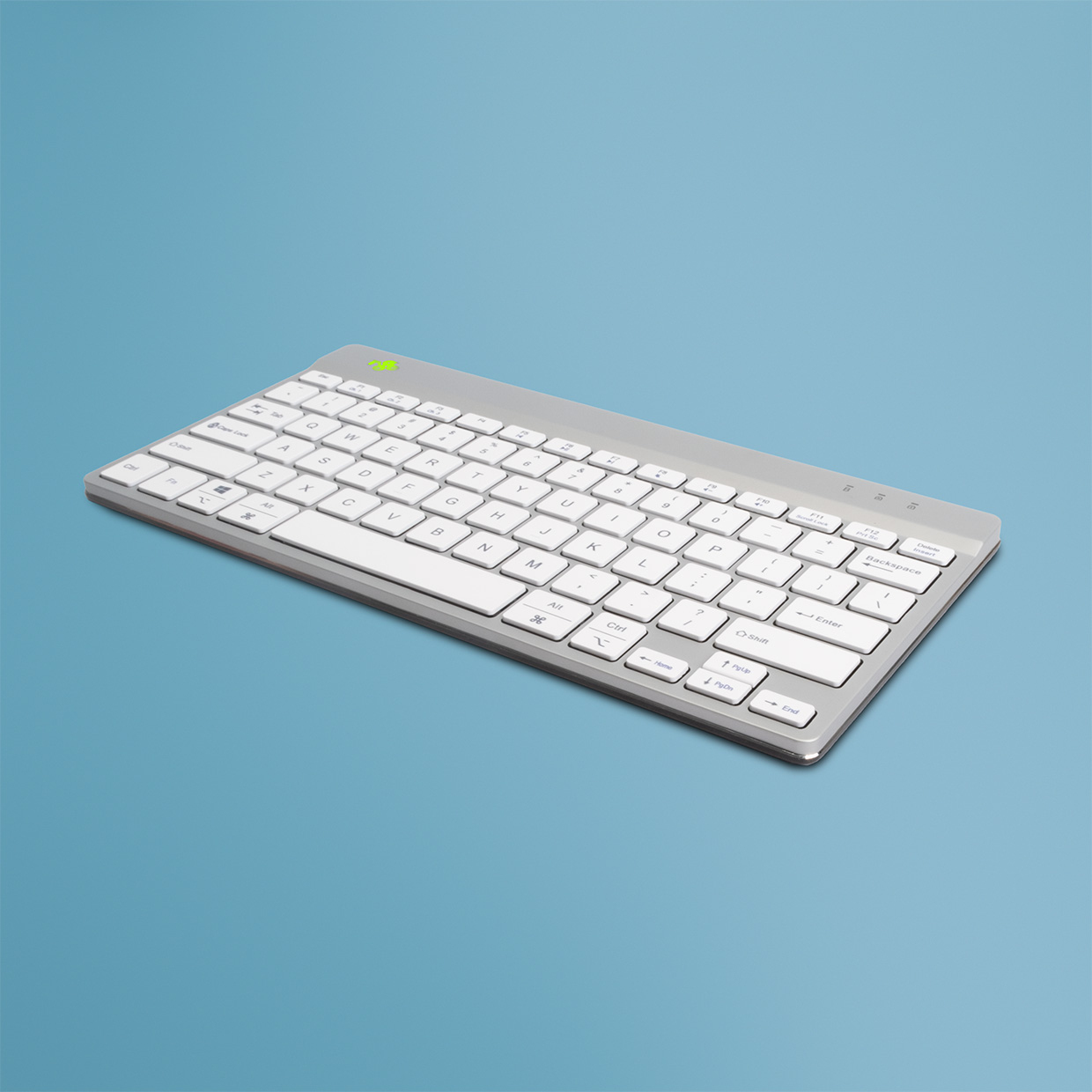 R-Go Tools Ergonomisch toetsenbord R-Go Compact Break, compact toetsenbord met pauzesoftware, QWERTY (US), Bluetooth, wit