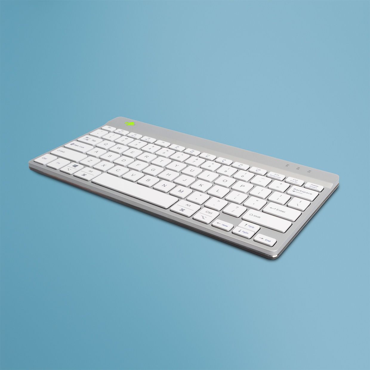 R-Go Tools Compact Break Ergonomic Wireless Keyboard - White