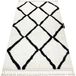 Rugsx - Tapis Berber Cross Blanc Franges Berbère Marocain Shaggy White 80x150 cm