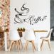 Sticker mural café - 237x362 cm - Noir