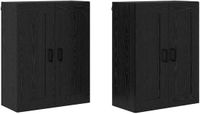 vidaXL Wandkast Zwart Eiken 90 x 34 x 69,5 cm