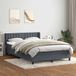 Maison Exclusive - Sommier À Lattes De Lit Et Matelas Gris Foncé 160x210cm Velours