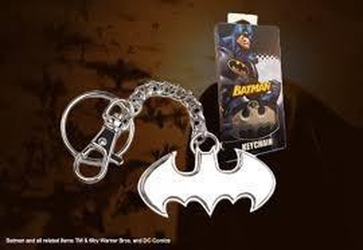 The Noble Collection Batman Shaped Logo Keychain roestvrij staal