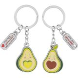 GRUSS & CO Sleutelhanger voor koppels met avocado-motief