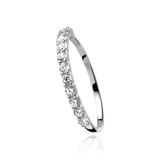 ZINZI Zilveren Ring Wit ZIR827
