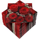HEKU 100 servetten, 3-laags, 33 x 33 cm, rode rozen