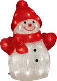 Konstsmide Sneewpop - 3D kerstfiguur - Rood/Wit - 18cm hoog - IP44