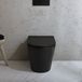 Hudson Reed Elements Cuvette WC ronde à poser - Abattant à fermeture douce – Design moderne - Graphite