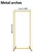Arceaux décoratifs - Modèle M - Support métallique - 0,8 x 1,8 m / 1 x 2 m / 1,2 x 2,2 m - Réutilisable - Compatible mariages et fêtes