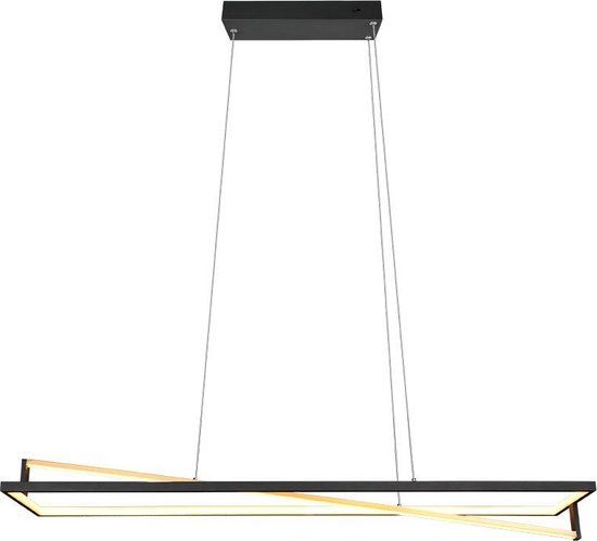 TRIO Hanglamp EDGE - Mat zwart - LED - 4100lm - 3000K - 118.5cm