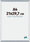 Your Decoration - Cadre photo A4 21x 29,7 cm - MDF - Aluminium brossé - Mura