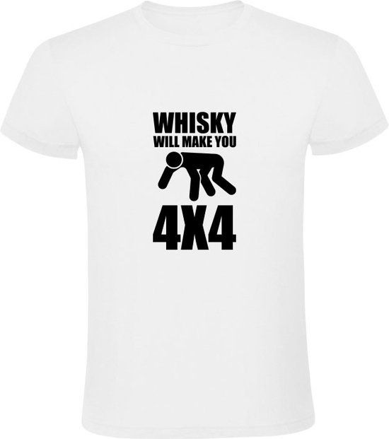 Sol's Whisky will make you 4x4 T-shirt Men 3XL - White
