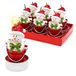 Dekohelden24 Set van 6 sneeuwpop in emmer, afmetingen per theelicht L/B/H: 4 x 4 x 7 cm, 7 cm