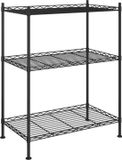 vidaXL Opbergrek 3-laags 150 kg 60x35x76 cm zwart