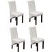 Maison Chaises de salle à manger Ensemble de 4 Similicuir blanc