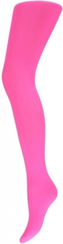 - Fluor roze dames panty 60 denier S/M