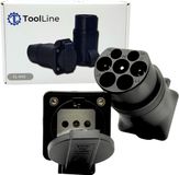 ToolLine Type 2 naar Schuko adapter - 16A EV lader