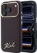 Karl Lagerfeld Saffiano Petit Script Metal Logo MagSafe iPhone 18 Pro / iPhone 17 Pro Bordeaux